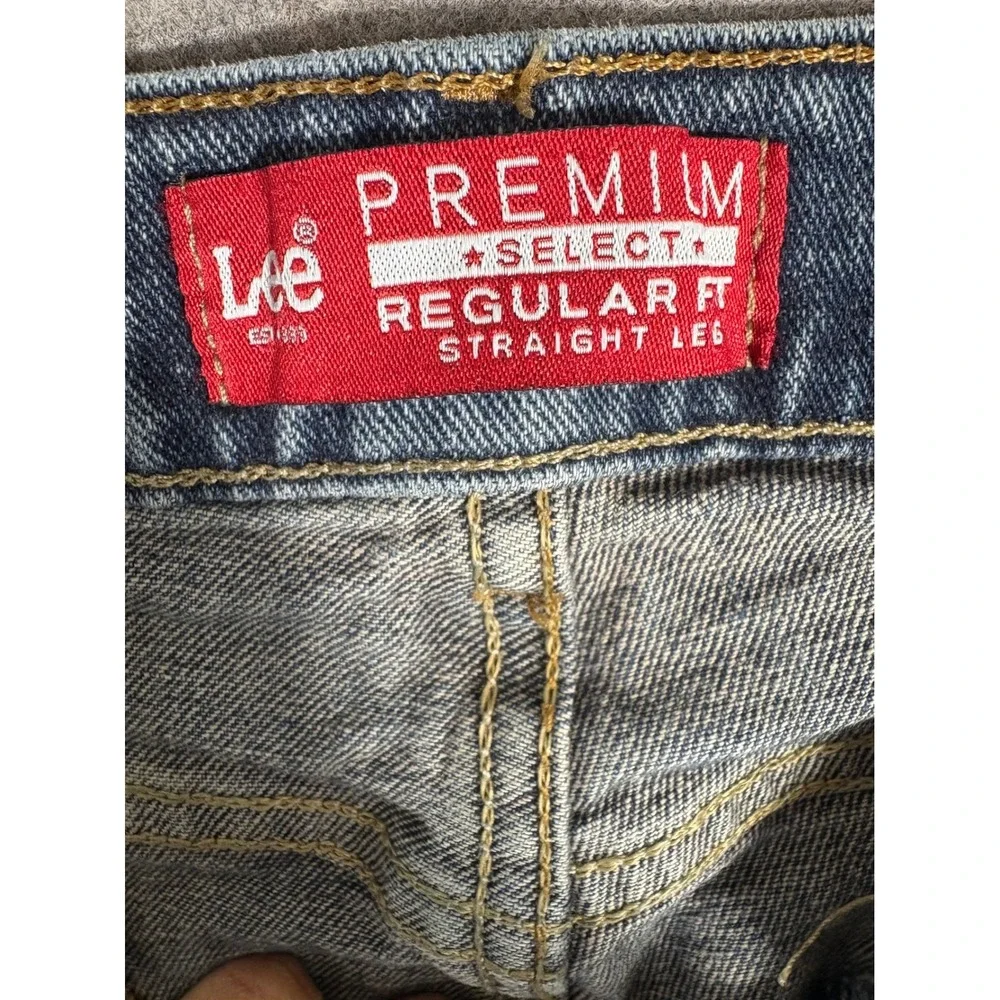 Lee Premium Select Regular Fit Straight Leg Men's Blue Denim‎ Jeans 38x30